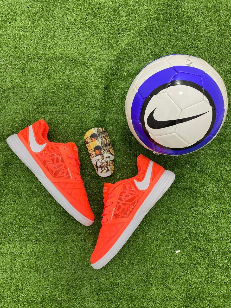 Nike Lunar Gato II — Naranja Neón/Blanco