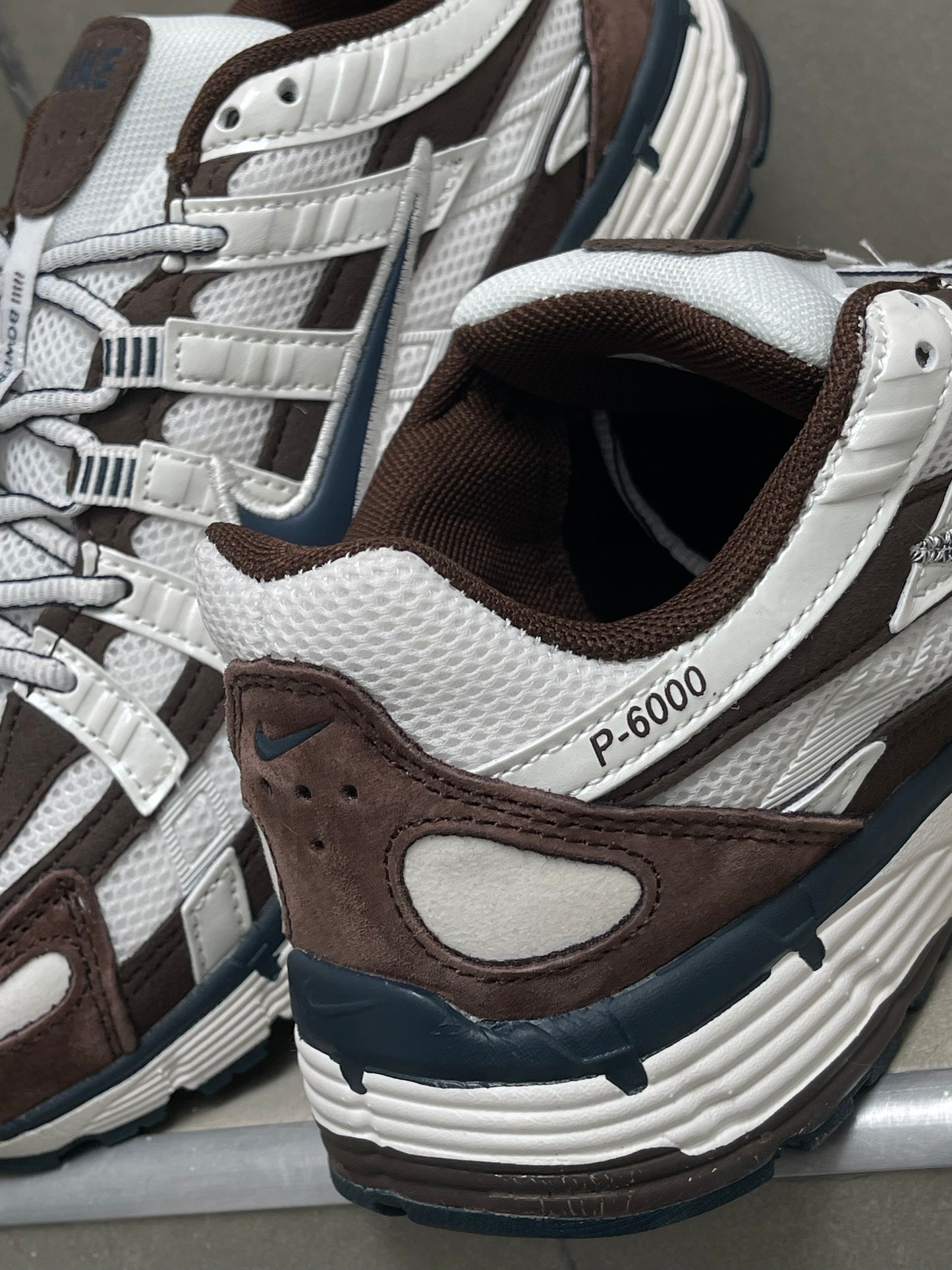 Nike P-6000 White Brown