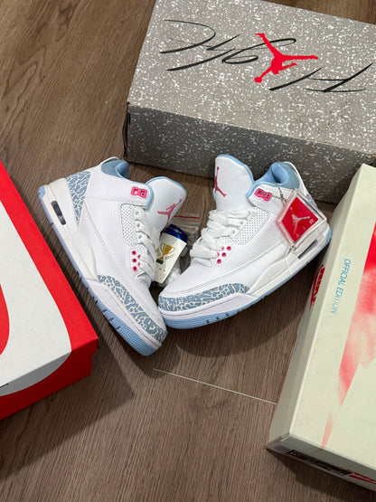Air Jordan Retro 3 White and Cobalt Bliss