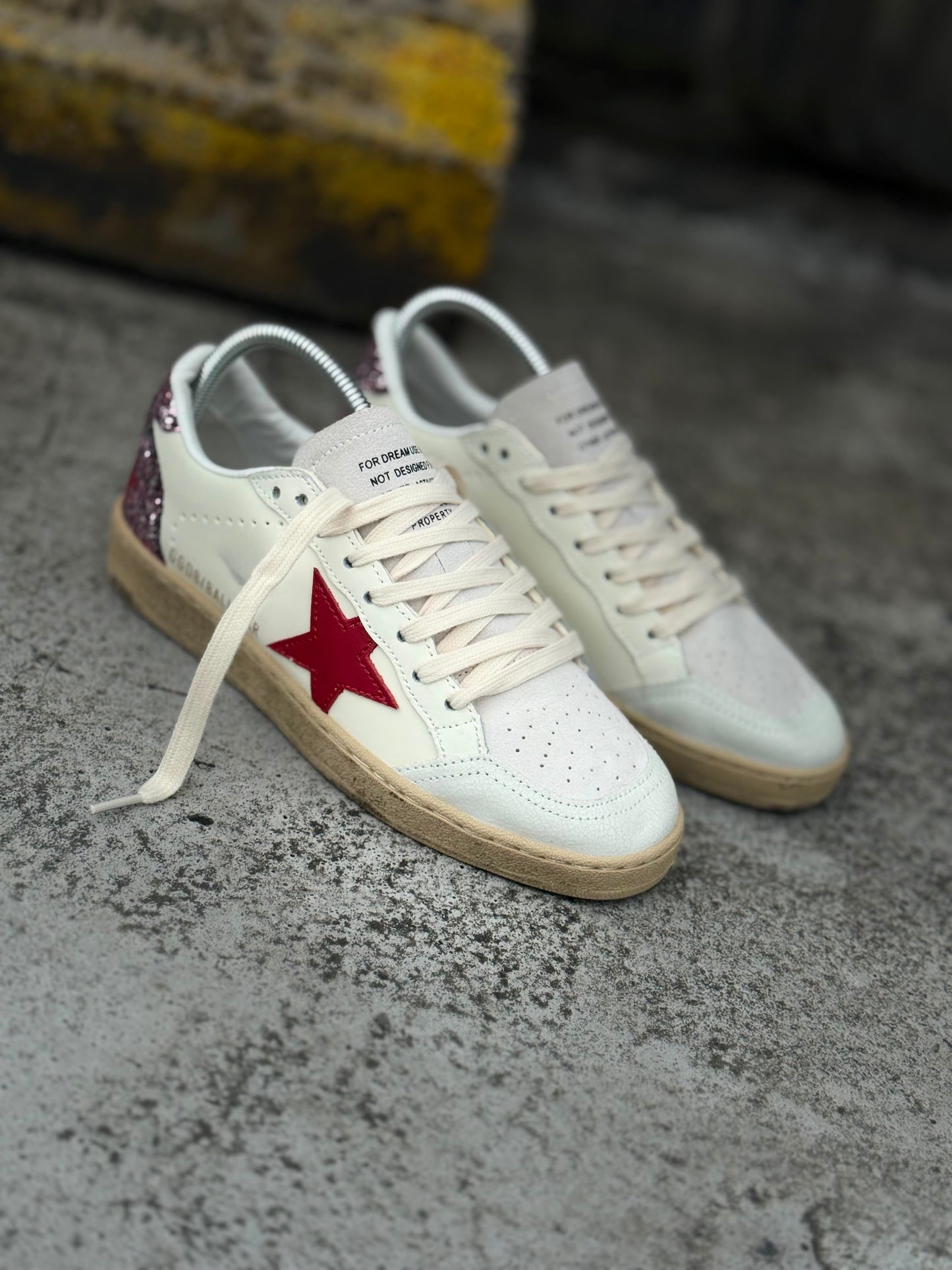 Golden Goose Ball Star blanca rosada
