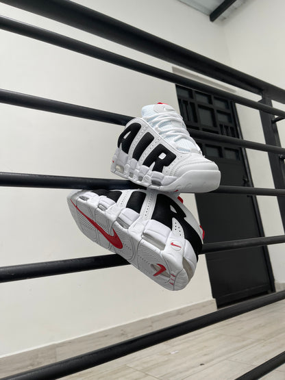 Nike Air More Uptempo Low White Red