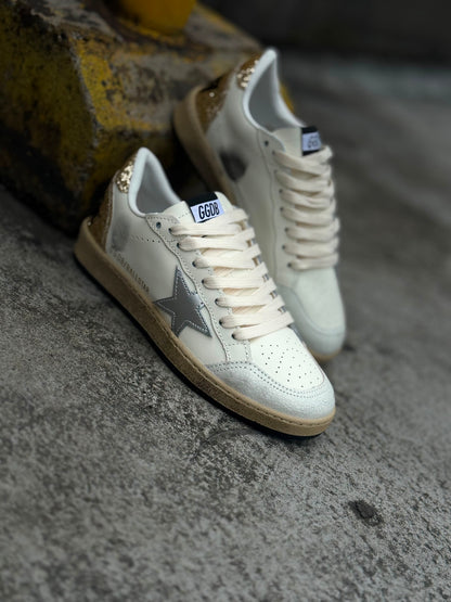 Golden Goose Ball Star blanco con dorado