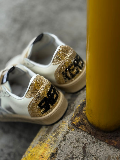 Golden Goose Ball Star blanco con dorado