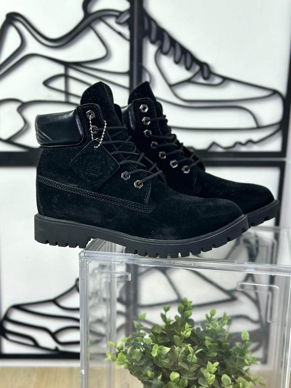 Timberland Negra piel durazno